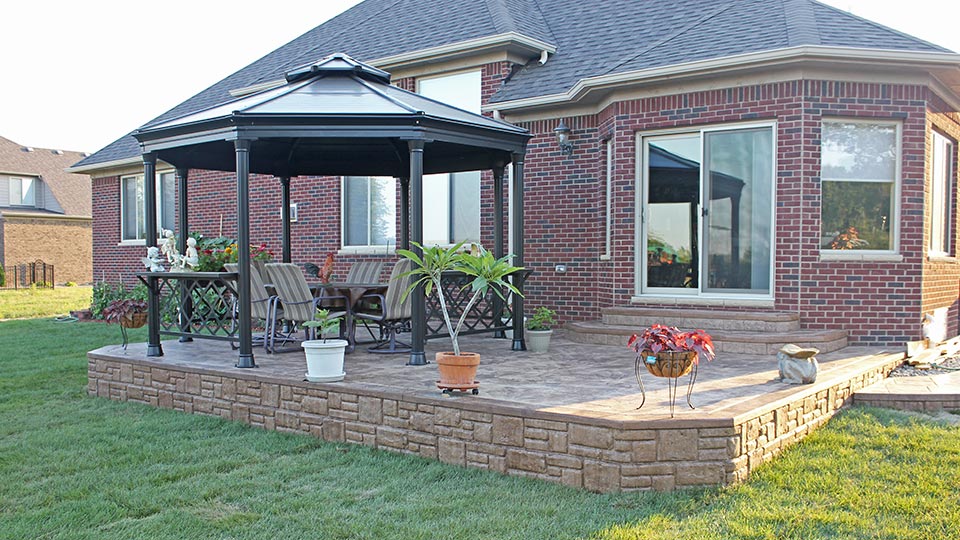 Stamped Concrete Patio Contractor in Chesterfield Township in Roseville, Michigan